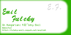 emil fuleky business card